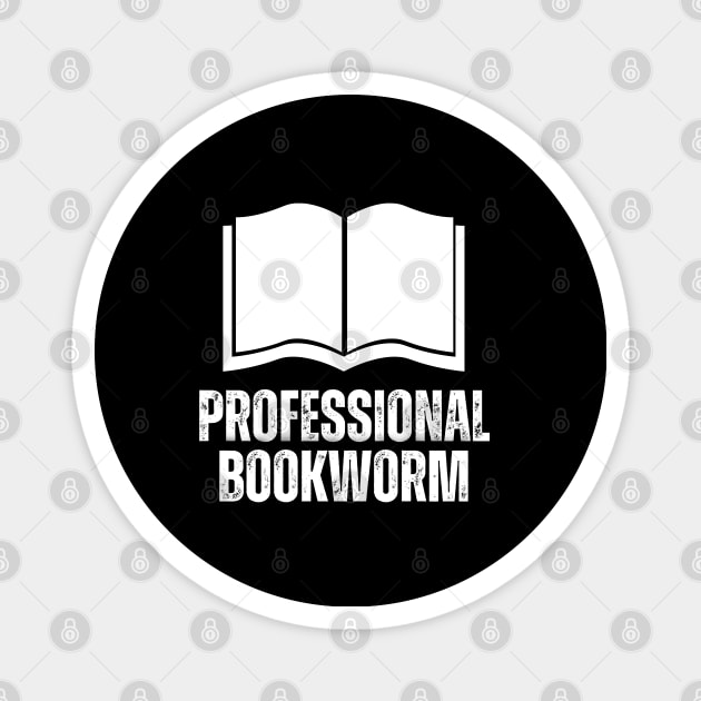 Professional Bookworm Librarian Valentines Day Gift, pocket design Magnet by ISFdraw